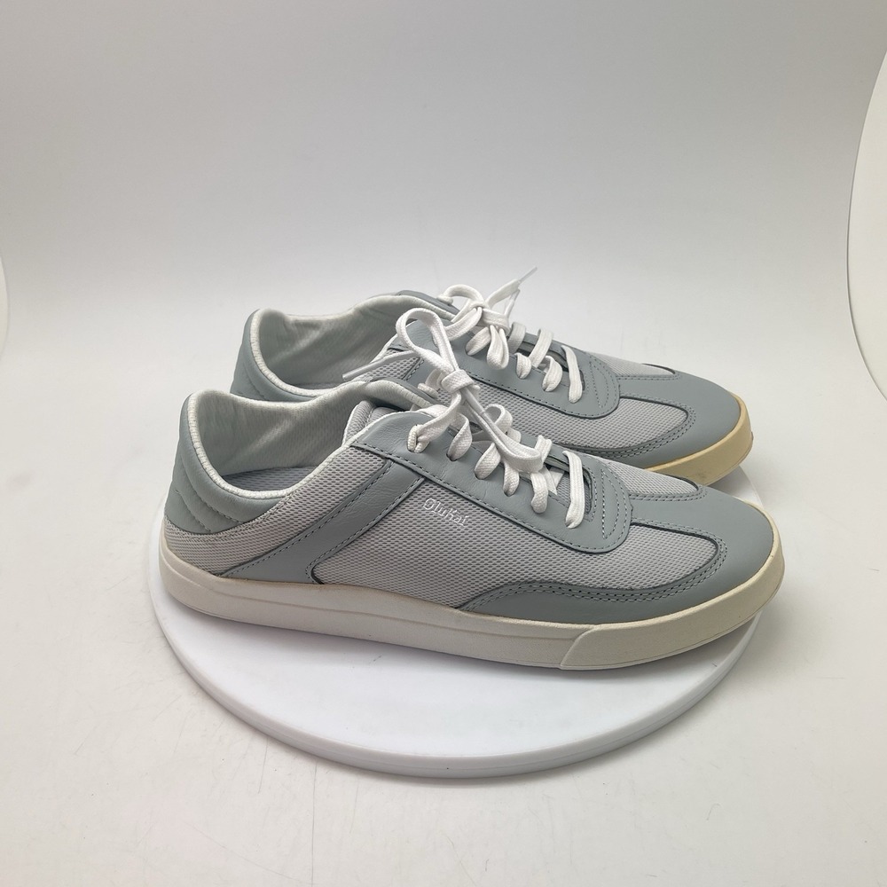 OluKai Sneakers Womens 8 Ha'upu Hulu Walking Gray Leather Comfort Shoes